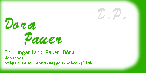 dora pauer business card