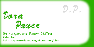 dora pauer business card